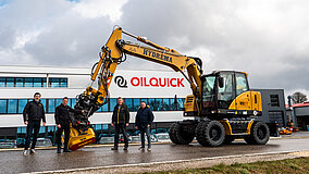 Volle HYDREMA-Power am Tiltrotator Dank der neuen Hochleistungs-Drehdurchführung von OILQUICK Deutschland.