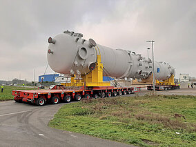 Goldhofer: Mega-Transporteinsatz für eine Gasverflüssigungsanlage