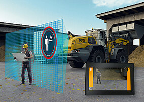 Liebherr-Werk Bischofshofen: Radlader-Bremsassistent verkürzt den Anhalteweg