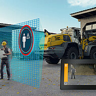 Liebherr-Werk Bischofshofen: Radlader-Bremsassistent verk&uuml;rzt den Anhalteweg