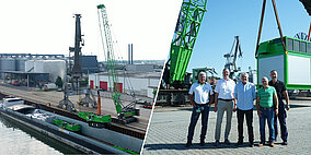 Acht Großmaschinen per Binnenschiff von Straubing in Richtung Charleston verschifft