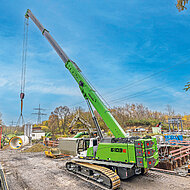 Sennebogen: Raupentelekran soll mit hoher Reichweite und Flexibilit&auml;t &uuml;berzeugen