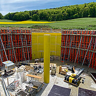 Paschal-Werk: Rundkonstruktion f&uuml;r Biogasanlage geschalt