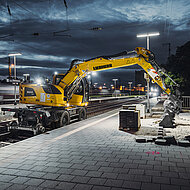 Mit dem 2-Wege-Bagger im Schienenwegebau