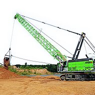 Seilbagger &raquo;6100 E&laquo; gl&auml;nzt mit Flexibilit&auml;t bei Kiesgewinnung 