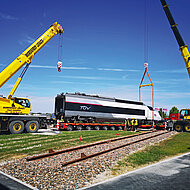 Tadano: All-Terrain-Krane setzen den TGV aufs Gleis