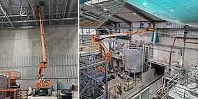 Absicherung durch Fangnetze