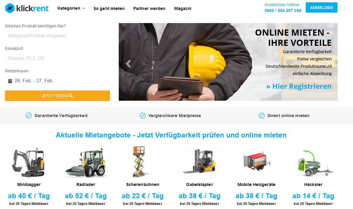 Klickrent: Wie finde ich die richtige Maschine für mein Bauvorhaben?