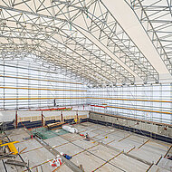 Witterungsgesch&uuml;tzter Umbau am Dietrich-Theater in Neu-Ulm