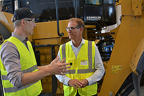 Betriebsbesuch mit Bagger