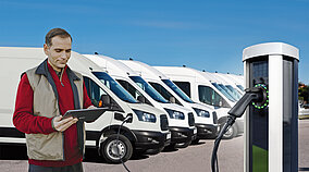 Elektrofahrzeuge und Ladestationen auf einer Plattform verbinden