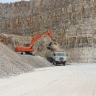 Ben&ouml;tigtes Material direkt vor Ort sieben