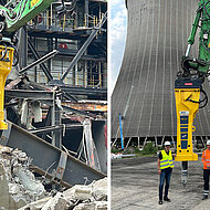 Epiroc Hydraulikhammer ebnet Weg für Rückbau von Kraftwerksblock F in Gelsenkirchen-Scholven