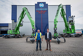 SENNEBOGEN: Lohmann Entsorgung setzt beim Recycling insgesamt auf neun SENNEBOGEN Umschlagbagger
