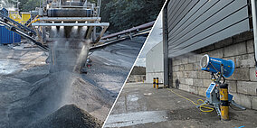 Mit Wasserzerstäubung die Staubbelastung deutlich reduzieren