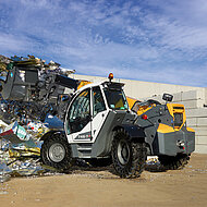 Liebherr Werk Telfs: Recycling-Eins&auml;tze fordern Teleskopladern alles ab