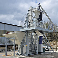 Betontankstelle für gebrochenes Betonrecyclingmaterial