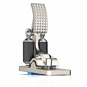 Robust und flach aufgebautes Fußpedal 