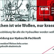 IHA: Fortbildung &bdquo;Hydraulik-Fachkraft&ldquo; (HWK) in der Internationalen Hydraulik Akademie Dresden