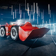 Sandvik: Automatisierter Fahrlader von Sandvik beweist Pr&auml;zision im Glaslabyrinth