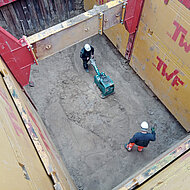 TWF Tiefbautechnik: Grabenverbau f&uuml;r neuen Lebensmittelmarkt