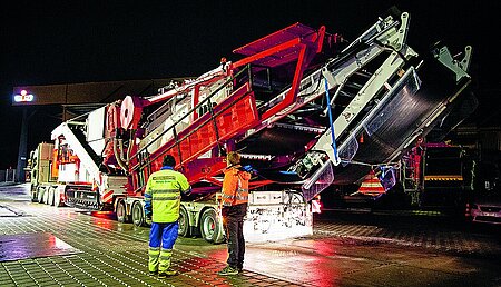 Sicherer Transport  von Gro&szlig;maschinen