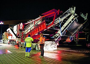 Sicherer Transport  von Gro&szlig;maschinen