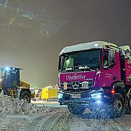 &raquo;Arocs&laquo; stellt sich  Schnee-Herausforderung