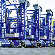 Stromlose Arbeitsb&uuml;hnen im Mietpark