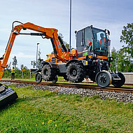 GPS-gelenkt im Schienenbereich arbeiten