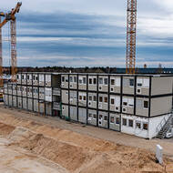 Mauss Bau setzt auf Containeranlage für die Großbaustelle