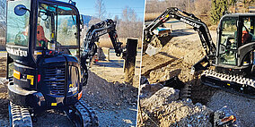 Minibagger als Verstärkung für GaLaBauer