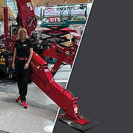 Kran&uuml;bergabe w&auml;hrend der &raquo;Platformers' Days&laquo; in Karlsruhe