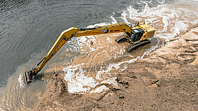 Über 150 000 m3 Material aus Flussbett ausgehoben