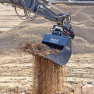 Hydraulisch angetriebener Sieblöffel