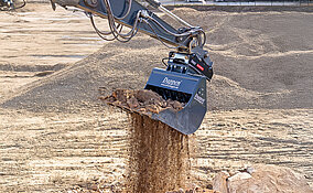 Hydraulisch angetriebener Sieblöffel