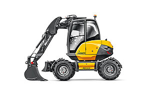 MECALAC: Zweiteiliger Ausleger mit Seitenversatz