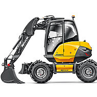 MECALAC: Zweiteiliger Ausleger mit Seitenversatz