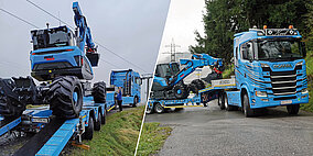 Satteltieflader im Hochgebirgseinsatz