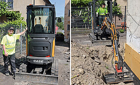 Minibagger ganz groß im Erd- und GaLaBau