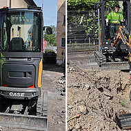 Minibagger ganz gro&szlig; im Erd- und GaLaBau
