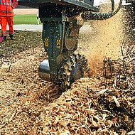 Rokla: Holzschneidrad als wahrer »Turbo« beim Stubbenfräsen