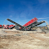 Prallbrecher und Siebanlage im Messegep&auml;ck