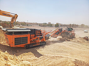 Prallbrecher R1100d im Einsatz in Saudi-Arabien