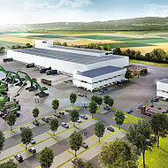 Grundsteinlegung für neues Costumer Service Center. Sennebogen investiert über 25. Mio in neuen Standort Steinach/Niederbayern