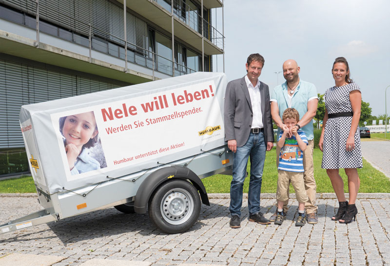 Humbaur unterstützt Spendenaktion »Nele will leben« mit Steely-Anhänger