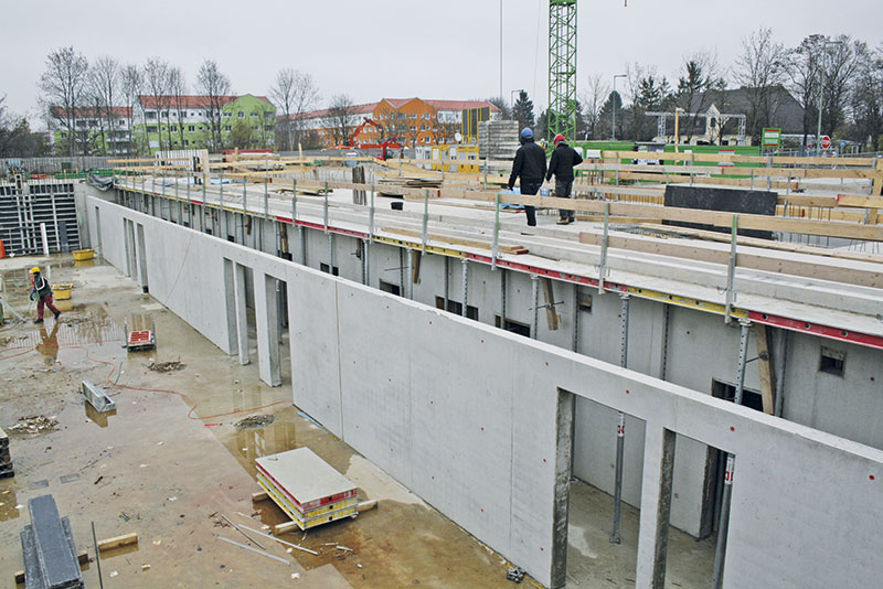 Schalungsplatten ermöglichen großflächigen Sichtbeton