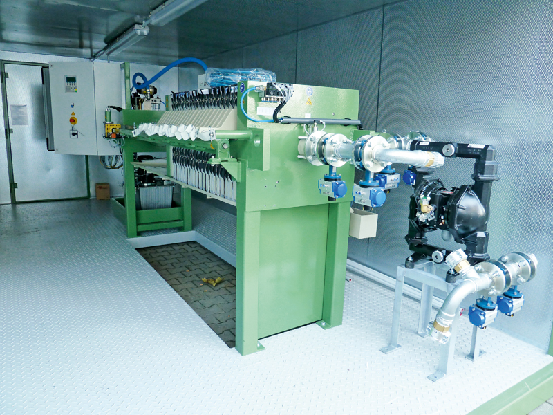 Bibko: Rückbetonverwertung mit Recycling-Anlage und Kammerfilterpresse