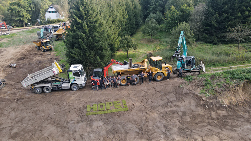 Steinwedel/Ditec/hydrema: Im gemeinsamen Einsatz gegen die Hochwasserschäden 